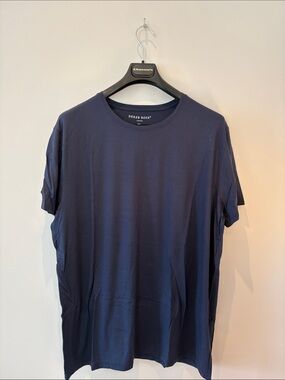 Derek Rose Deep Navy Short Sleeve Crew Tee